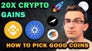 MY TOP 3: 20X CRYPTO GAINS | How I Find Good Coins