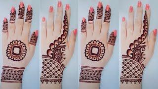 Top 2Back Hand Easy Arabic Henna Design For Ramzan_Beautiful & Stylish Eid Mehndi Designs Tricks