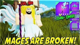 I hit MAX LEVEL 180 with UPGRADED BEST FULL LEGENDARY SET! *MAGES ARE BROKEN* in Rumble Quest Roblox