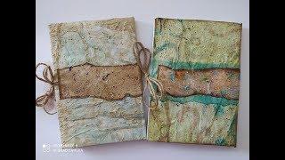 Notebook cover - Faux Handmade Paper and Rice Paper