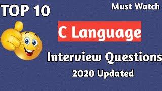 Top 10, C Language Interview Questions [ Hindi ], 2020 Updated