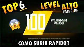 TOP 6 CONTAS LEVEL MAIS ALTO NO FREE FIRE