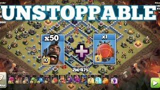 50 Hog + Blimp bomb!! Th13 Best Hog Strategy. CWL + War 3 Star Strategy. Coc