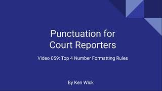 059 Top 4 Number Formatting Rules