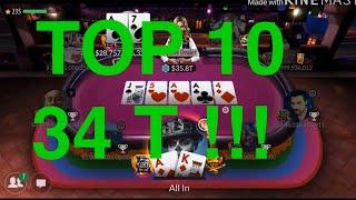 34 T ON TABLE || TOP 10 HANDS || CRAZY GAME || 50/100B || ZYNGA POKER ♠️