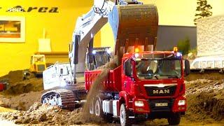 RC TRUCKS & CONSTRUCTION-MACHINES AT STONEBREAKER-AREA// LIEBHERR// MAN// SCALE-ART// KOMATSU PC 290