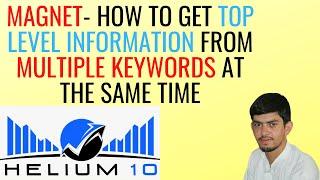 Helium 10 Magnet - How to get Top Level Information From Multiple keywords at the Same Time