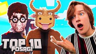 NAJLEPSZE POMNIKI i POSĄGI w MINECRAFT! | TOP 10 SZYMEQ