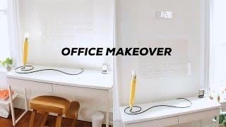 DIY HOME OFFICE MAKEOVER // Minimalist Office Decor + Affordable Hacks