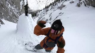 TOP TO BOTTOM Couloir Run with Griffin Siebert and his best friend Forrest Shearer