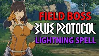 Blue Protocol Lightning Spells Open World Field Boss Battle