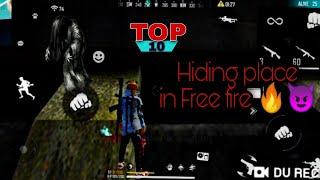 Top 10 hiding place !! In Garena free fire 