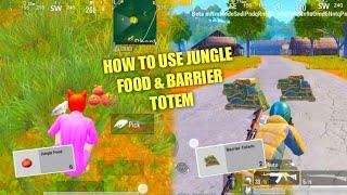 HOW TO USE BARRIER TOTEM IN PUBG MOBILE | HOW TO USE JUNGLE FOOD IN PUBG MOBILE | JUNGLE ADVENTURE