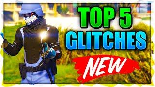 TOP 5 GLITCHES (Secret Location, Invisible Body, Rare Clothing Glitch and More!) GTA 5