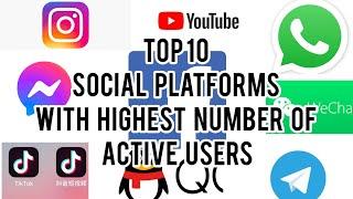 Top 10 social media platforms with highest number of active users