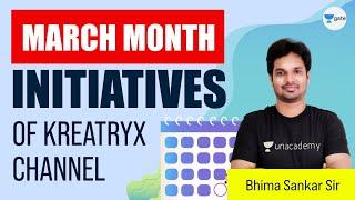 March Month Initiatives on Kreatryx | By Sankar Sir