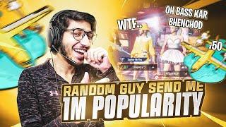 RANDOM GUY SEND 1MILLION + POPULARITY | INTENSE BOOTCAMP ONLY | BABAOP | PUBG MOBILE