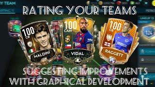 RATING YOUR TEAMS & SUGGESTING IMPROVEMENTS WITH GRAPHICAL DEVELOPMENT | EPISODE 3 | FIFA MOBILE 20!