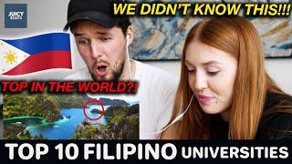 The TOP 10 Filipino Universities are World Class?! We NEVER Knew This! REACTION