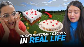 making MINECRAFT CAKE with @lali