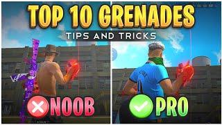 Top 10 Granede Tips And Tricks Free Fire 2021 || time grenade trick free fire By God Gaming Official