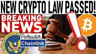 SEC: NEW CRYPTO LAW PASSED! WALL STREET JUMPS IN BIG! HOTTEST COINS TO BUY NOW! NEXT CHAINLINK!