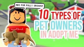 10 Types of PET OWNERS In ADOPT ME!!! | SunsetSafari