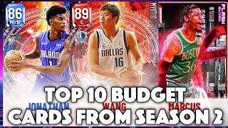 TOP 10 BUDGET CARDS AT THE END OF SEASON 2 IN NBA 2K22 MYTEAM!! MUST HAVE CARDS ON YOUR BUDGET TEAM!