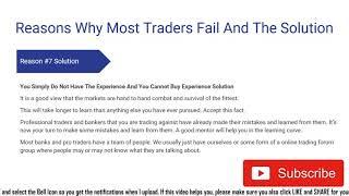 Top 10 Reasons Traders Fail In The Long Run Video Course Pt. 2 #demotradingroomschool