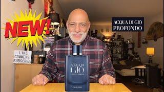 NEW Giorgio Armani ACQUA DI GIO PROFONDO First Impressions Fragrance REVIEW