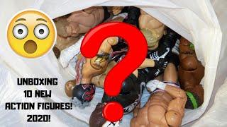 EPIC UNBOXING AND UNPACKING 10 WWE FIGURES FOR WWE ACTION FIGURE MATCH! COMBATE DE WWE 2020!