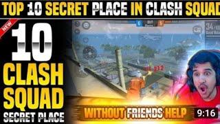 TOP 10 HIDDEN PLACE IN CLASH SQUAD RANK IN FREE FIRE #GARENAFREE FIRE#