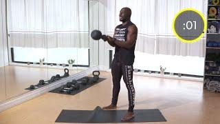 10 Minute HIIT Spartan Workout – Total Body – Kettlebells Dumbbells Bodyweight