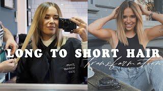 LONG TO SHORT HAIR TRANSFORMATION | Hello October