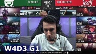 FlyQuest vs 100 Thieves | Week 4 Day 3 S10 LCS Spring 2020 | FLY vs 100 W4D3