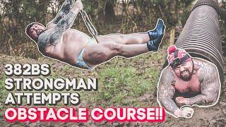 Strongman Tries Assault Course!! GET STUCK IN HOLE | Ft Ross Edgley