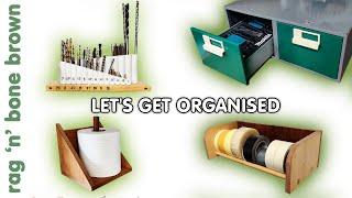 Drill Bit Storage / Charging Station / Tape Rack / Paper Towel Holder - Workshop Organisation