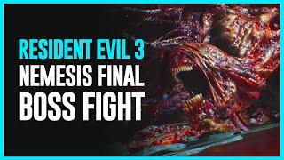 Resident Evil 3 Remake - Nemesis STAGE 3 Final Form Boss Fight
