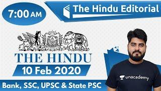 7:00 AM - The Hindu Editorial Analysis by Vishal Sir | 10 February 2020 | The Hindu Analysis