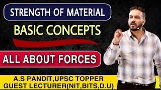 Basics Concepts of Strength of Material (Class-2) from Zero| IES/GATE/SSC/IRMS |A.S Pandit