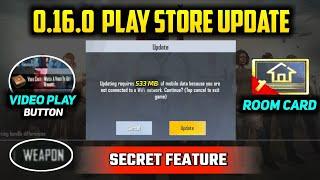 0.16.0 TOP 3 SECRET FEATURES ROOM CARD, VIDEO PLAY BUTTON PUBG MOBILE LITE