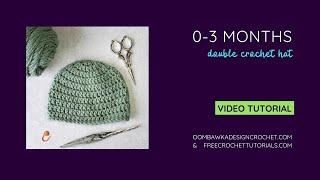 0-3 months Double Crochet Hat