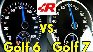 Is newest = fastest? VW Golf 6 R vs Golf  7 R Top Speed Acceleration.