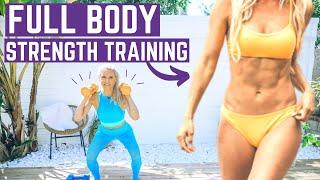10 Minute FULL BODY Strength Training Workout With Weights (GET TONED) | Rebecca Louise
