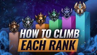 HOW TO CLIMB EACH RANK & ESCAPE YOUR ELO - League of Legends Season 10