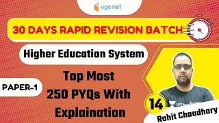 30 Days Rapid Revision Batch | Higher Education System by Rohit Choudhary | Top Most 250 PYQs