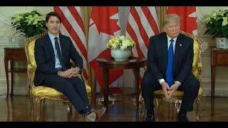 Justin Trudeau and Donald Trump meet at NATO summit in London
