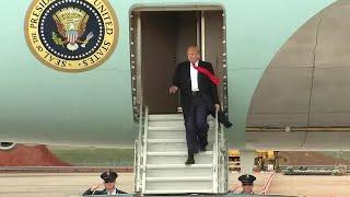 RAW VIDEO: President Donald Trump arrives in Charlotte