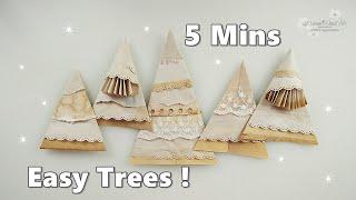 TEA Dye Paper Christmas Trees Ornaments No Cost Budget ♡ Dress My Craft Tools ♡ Maremi's Small Art ♡