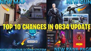 TOP 10 CHANGES IN FREE FIRE AFTER OB34 UPDATE | GARENA FREE FIRE OB34 UPDATE FULL DETAILS |Player 07